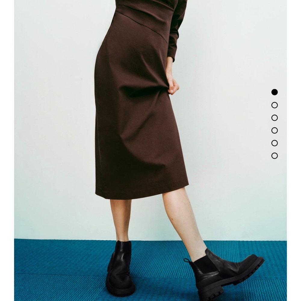 Zara rubberized leather ankle boots - Picture 5 of 8